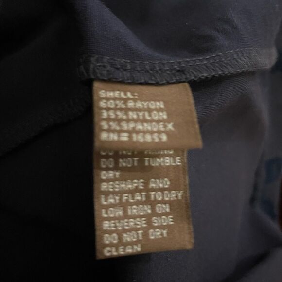 J. McLaughlin Amelia Dress NWT Navy Flocking Print Blue Size Large - Picture 10 of 12